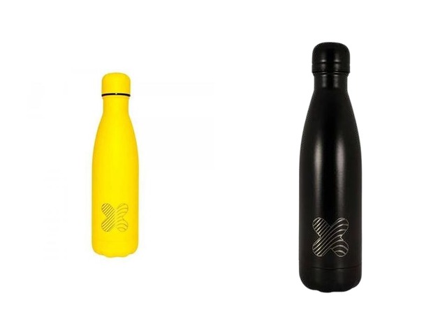Thermal Bottle 600ml Black & Yellow